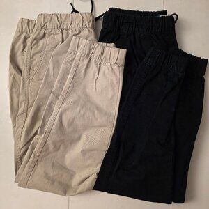 Old Navy Black/Cream Men's Medium Jogger Pants Bundle x2